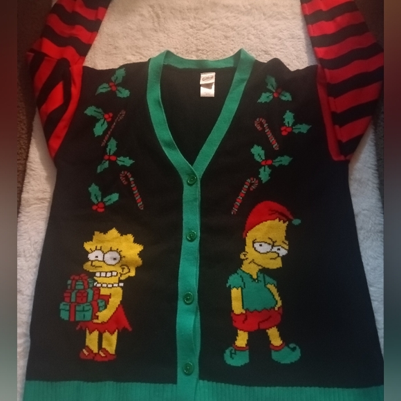 The Simpsons Sweaters - The Simpsons Christmas Cardigan